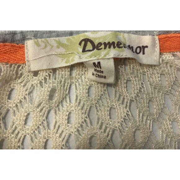 Womens Tank Top Knit Lace Back Lightweight Handkerchief Hem Shirt Medium u - Picture 5 of 5